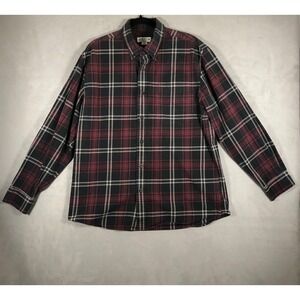 Orvis Shirt Mens Large Plaid Multicolor Button Up Down Long Sleeve Thick